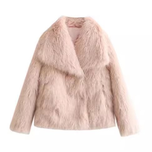 Winter Plush Coat Fashion Warm Thicken Fluffy Lapel Jacket Outwear Casual Long Sleeve Tops Womens Clothing - Image 6