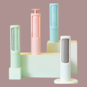 2-1 Reusable Pet Hair Remover Brush Lint Roller Portable Effective Self Cleaning Tool for Cat Dog Fur Hair Dust Removal Brush