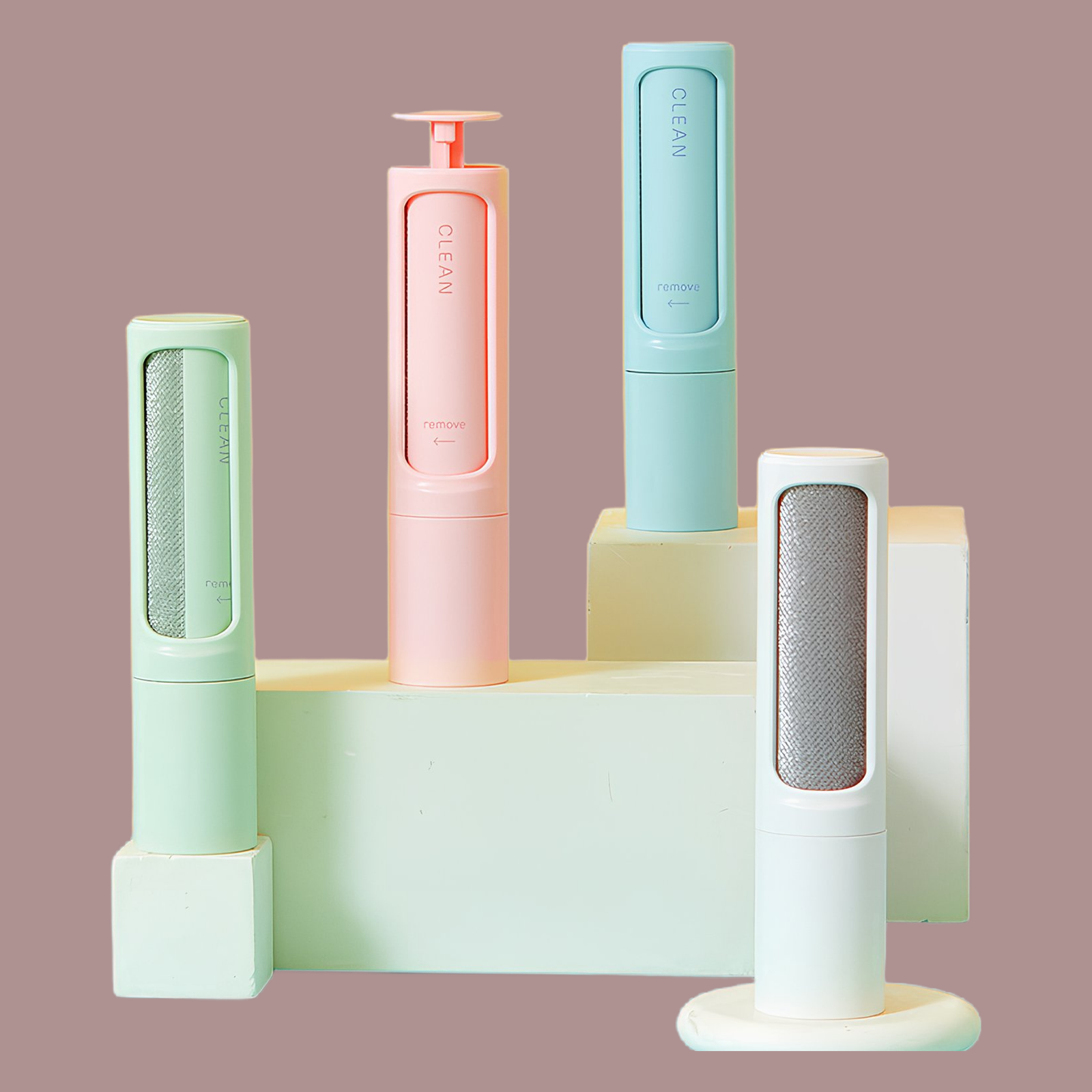 2-1 Reusable Pet Hair Remover Brush Lint Roller Portable Effective Self Cleaning Tool for Cat Dog Fur Hair Dust Removal Brush