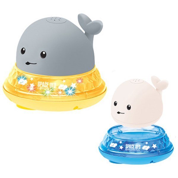 Baby Cute Cartoon Whale Floating Spraying Water Bath Toys With Light Music LED Light Baby Toys - Image 5