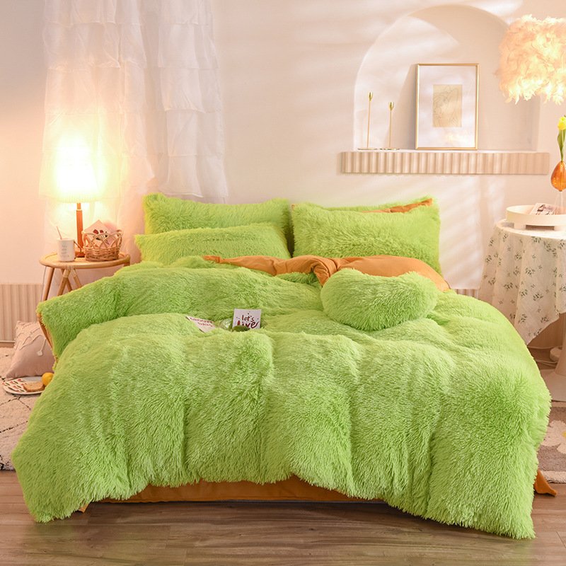 Luxury Thick Fleece Duvet Cover Queen King Winter Warm Bed Quilt Cover Pillowcase Fluffy Plush Shaggy Bedclothes Bedding Set Winter Body Keep Warm - Image 7
