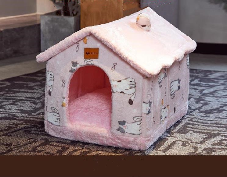 Foldable Dog House Pet Cat Bed Winter Dog Villa Sleep Kennel Removable Nest Warm Enclosed Cave Sofa Pets Supplies - Image 10