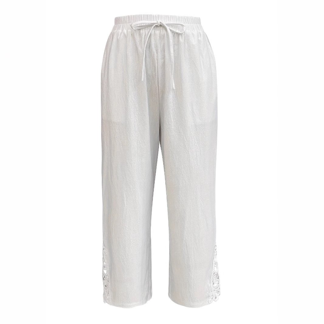 Women's Casual Pants Baggy Straight Trousers - Image 2