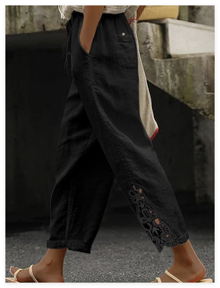 Women's Casual Pants Baggy Straight Trousers - Image 4