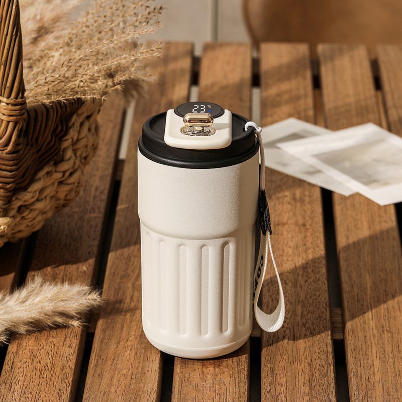 Smart Digital Thermal Bottle Portable Coffee Mug Stainless Steel Water Bottle In-Car Insulated Cup Keep Cold Vacuum Flasks 450ml - Image 10