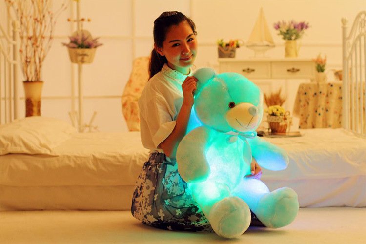 Creative Light Up LED Teddy Bear Stuffed Animals Plush Toy Colorful Glowing Christmas Gift For Kids Pillow - Image 9