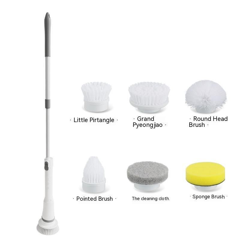 Electric Scrubber Cleaning Wall Long Handle Elbow Telescopic Multifunction Cleaning Brush - Image 7