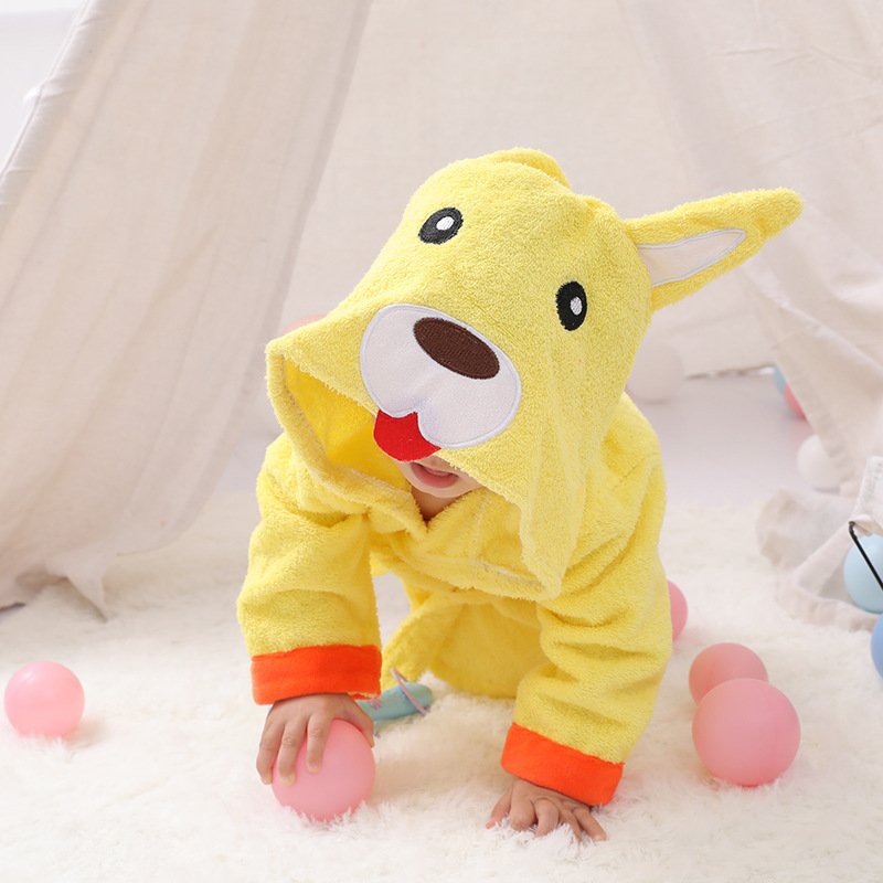 Cartoon Cute Animal Modeling Baby Bath Towels Baby Bathrobes Cotton Children's Bathrobes Baby Hooded - Image 3