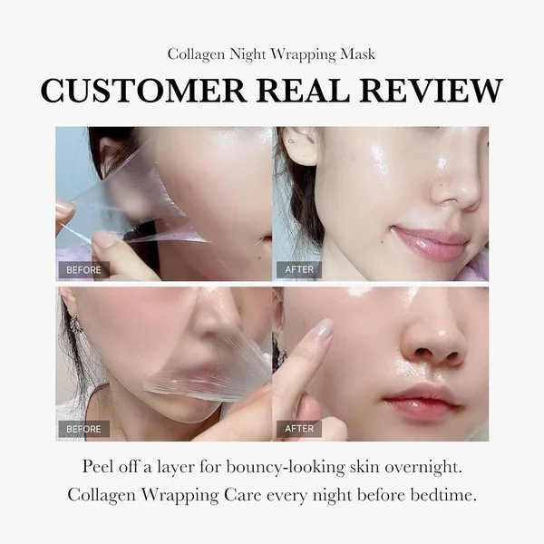 Face Night Mask Collagen Wrapping Mask Natural Ingredients Firming Elasticity & Hydration Anti-wrinkle For Skin Care - Image 8