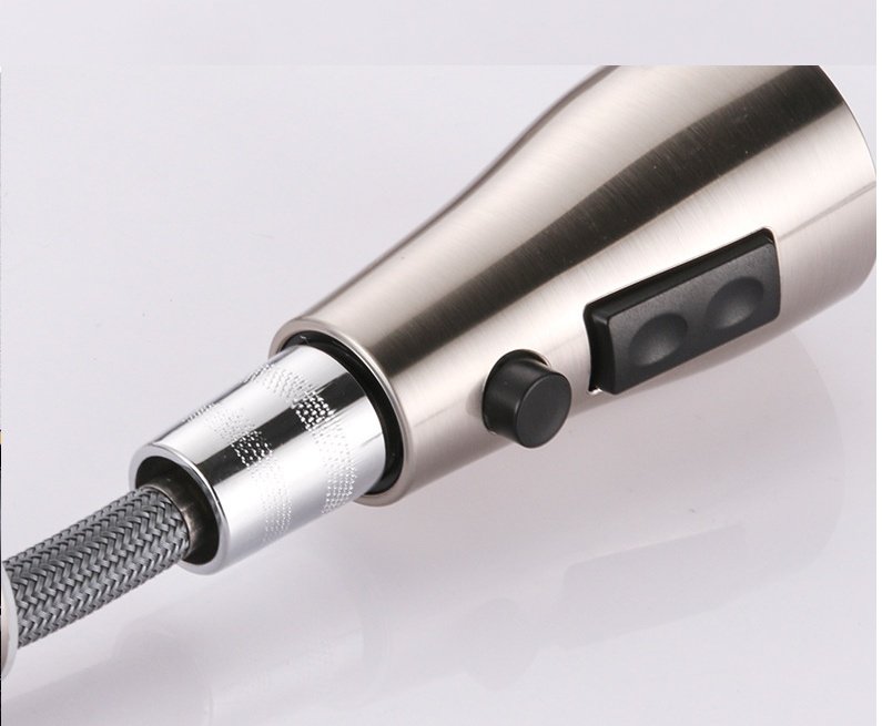 Pull-out Hot And Cold Household Kitchen And Dishwashing Brushed Copper Sink Faucet - Image 4