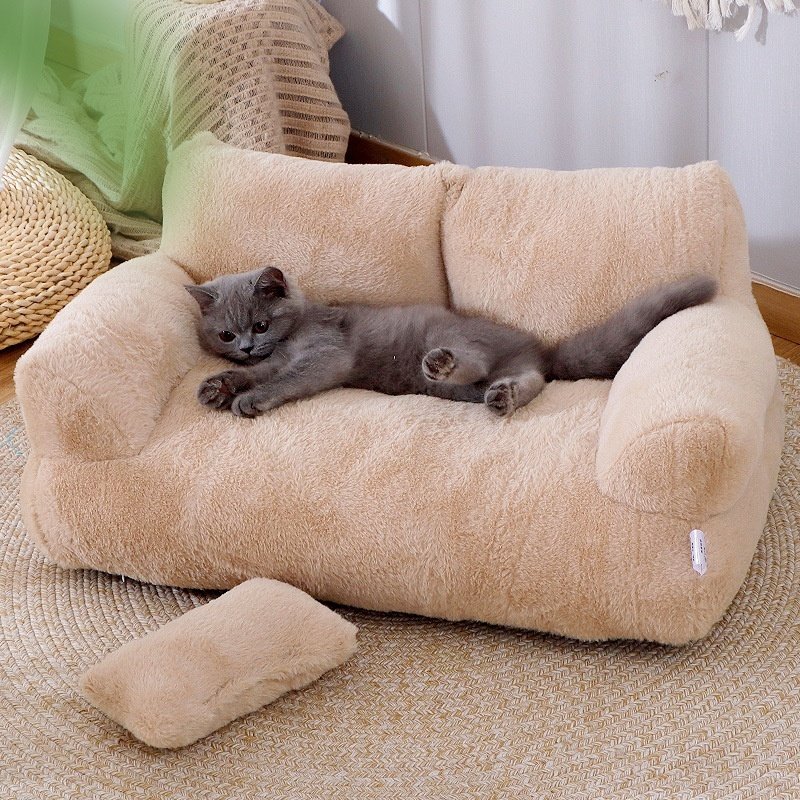 Luxury Cat Bed Sofa Winter Warm Cat Nest Pet Bed For Small Medium Dogs Cats Comfortable Plush Puppy Bed Pet Supplies - Image 7