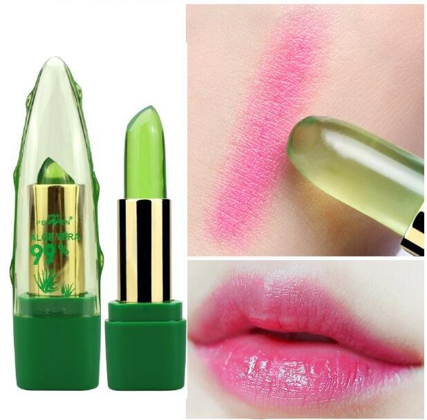 Aloe Vera Gel Color Changing Lipstick Gloss  Moisturizer Anti-drying Desalination Fine-grain Lip Blam Care - Image 5
