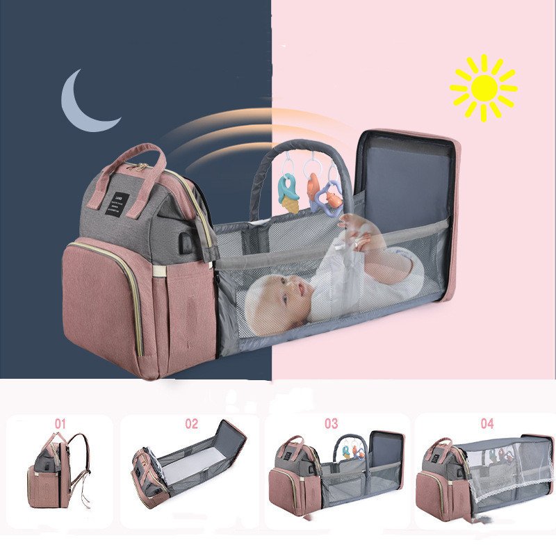 New Mummy Baby Crib Backpack Large Capacity Out Milk Insulated Bag Women - Image 9