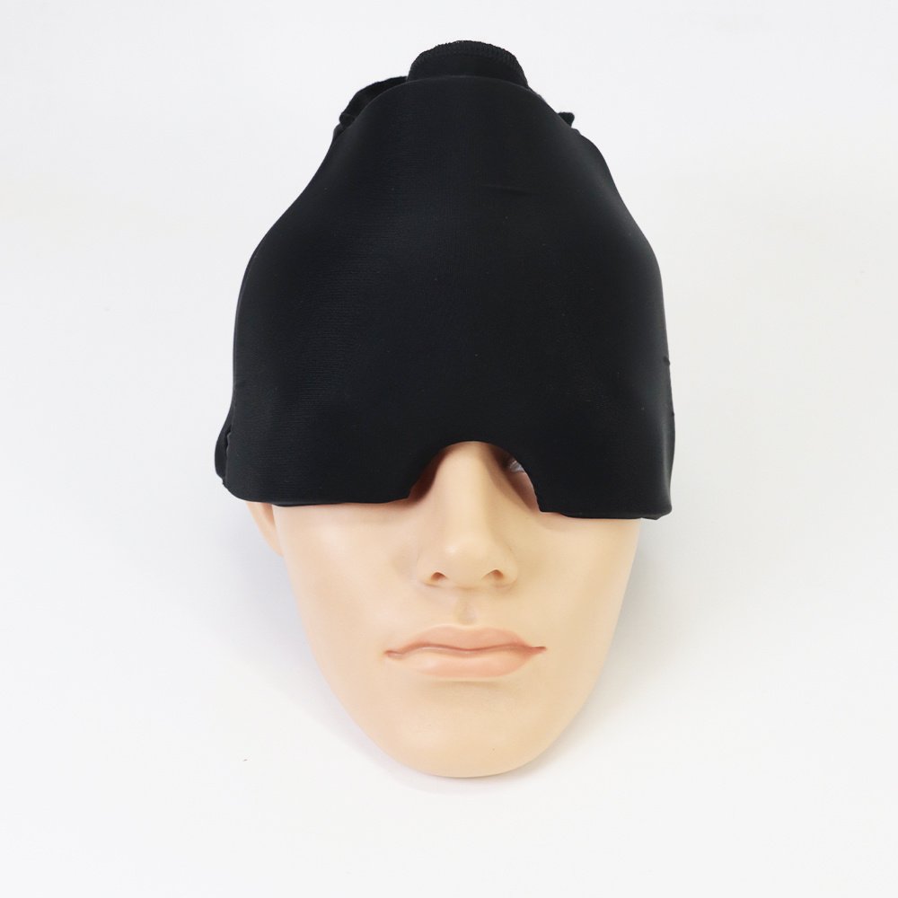 Migraine Relief Hat Cold Therapy Migraine Relief Products Comfortable Head Wrap Ice Pack Eye Mask For Puffy Eyes - Image 3