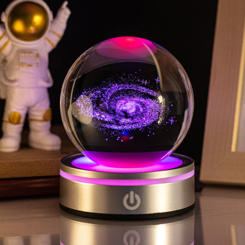 Creative 3D Inner Carving Luminous Crystal Ball Colorful Gradient Small Night Lamp Home Decorations Gifts Selection - Image 8