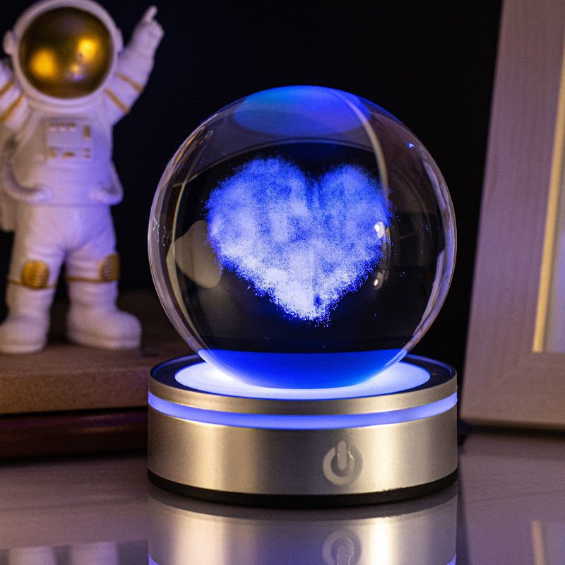 Creative 3D Inner Carving Luminous Crystal Ball Colorful Gradient Small Night Lamp Home Decorations Gifts Selection - Image 4